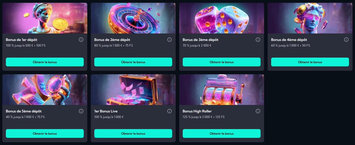 Bonus et Promotions du Casino Spinalto