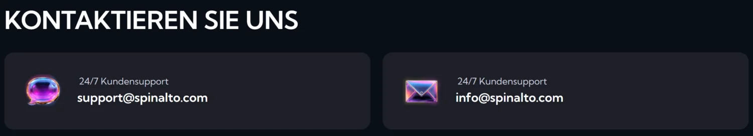 Spinalto Casino Kundensupport