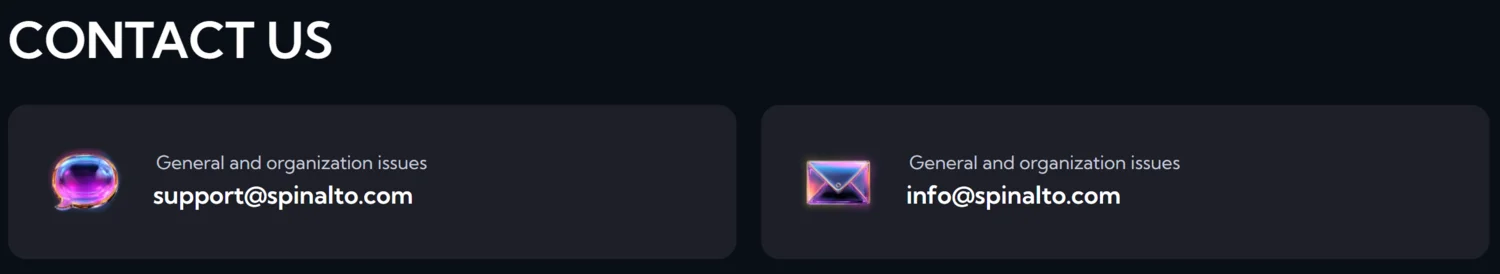 Spinalto Casino Customer Support