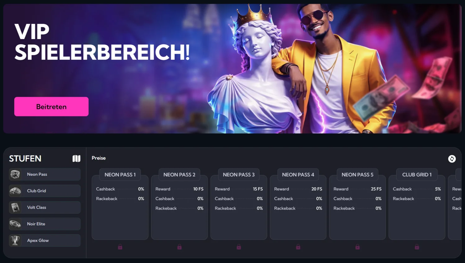 Spinalto Casino VIP-Programm