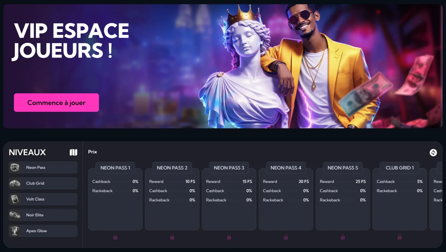 Programme VIP du Casino Spinalto